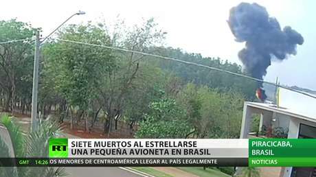 Brasil: Siete muertos al estrellarse una avioneta en una zona forestal