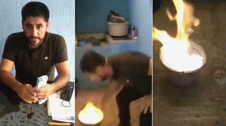 "Ahí está su dinero, cabrones mugrosos": Un profesor mexicano quema 50.000 dólares de un supuesto soborno (VIDEO)