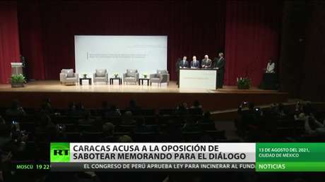 Caracas acusa a la oposición de sabotear el memorando para el diálogo