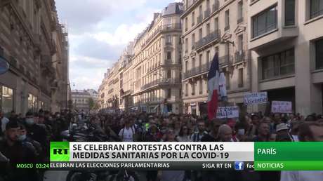 Se celebran las protestas contra las medidas sanitarias anticovid en varios países de Europa