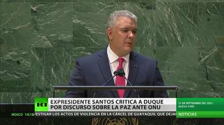 Colombia: Juan Manuel Santos critica a Duque por su discurso sobre la paz ante la ONU
