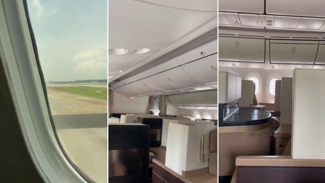 Un avión comercial realiza un vuelo internacional con un solo pasajero a bordo (VIDEO)