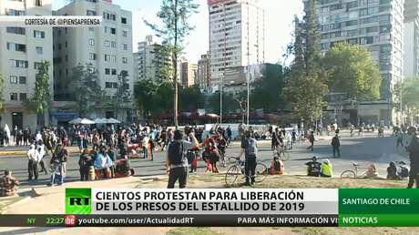 Cientos de manifestantes exigen la liberación de los presos del estallido social de 2019 en Chile