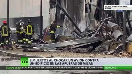 Varios muertos tras el choque de un avión contra un edificio en las afueras de Milán