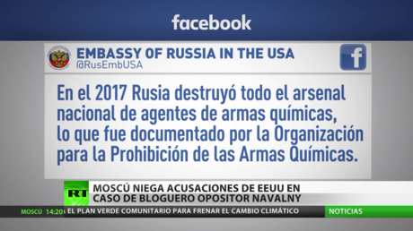 Rusia tacha de "infundadas" las acusaciones de EE.UU. sobre el caso del opositor Alexéi Navalny