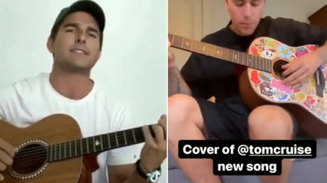 Justin Bieber es engañado por un 'Tom Cruise' falso y no deja de elogiar sus habilidades "impresionantes" con la guitarra
