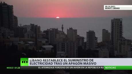 Líbano restablece el suministro de electricidad tras un apagón masivo