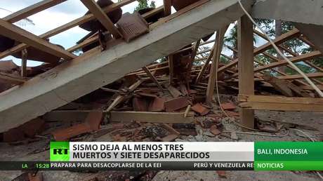 Un sismo en la isla indonesia de Bali deja al menos 3 muertos y 7 desaparecidos