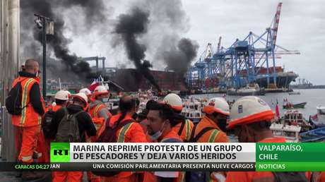 Marina chilena reprime la protesta de un grupo de pescadores dejando varios heridos