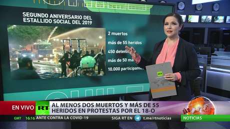 Disturbios en Chile durante protestas por el segundo aniversario del estallido social