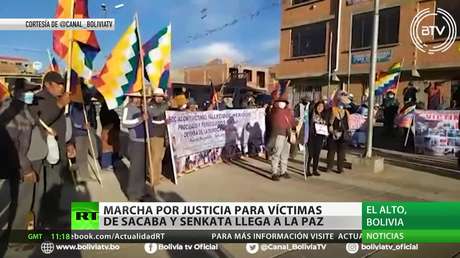 Marcha en demanda de justicia para las víctimas de Sacaba y Senkata llega a La Paz