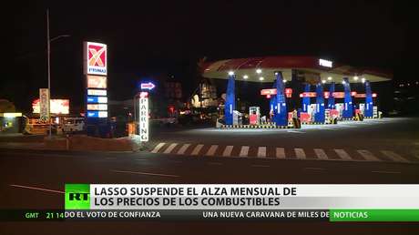 Lasso suspende el alza mensual de precios de los combustibles