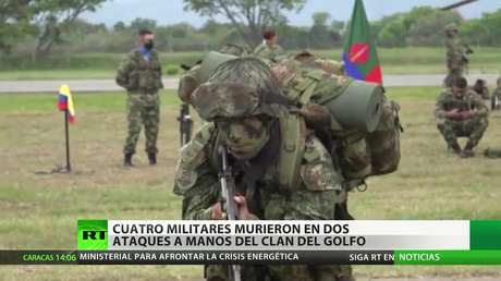 Cuatro militares mueren en dos ataques a manos del Clan del Golfo en Colombia