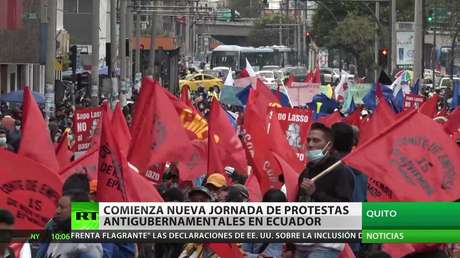 Segunda jornada de protestas antigubernamentales en Ecuador