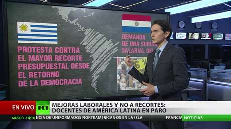 Mejoras laborales y 'no' a los recortes: docentes de América Latina en paro