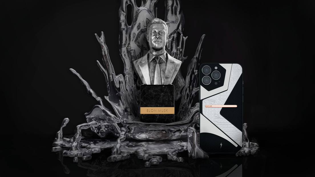 Una empresa rusa diseña un iPhone 13 Pro de lujo inspirado en Elon Musk y fabricado con el metal de un Tesla fundido