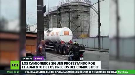 Brasil: Continúa la protesta de camioneros por el aumento de los precios del combustible