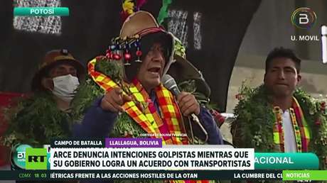 Arce denuncia movimientos golpistas mientras su Gobierno logra un acuerdo con transportistas