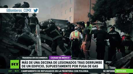Más de una decena de heridos tras el derrumbe de un edificio por una presunta fuga de gas en Ciudad de México