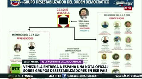 Venezuela denuncia la existencia de bandas terroristas en España que intentan atacar a las instituciones públicas venezolanas
