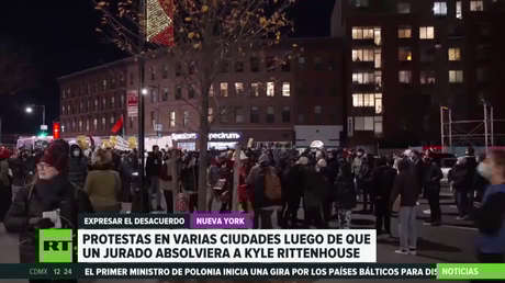 Protestas en varias ciudades estadounidenses luego de que un jurado absolviera a Kyle Rittenhouse
