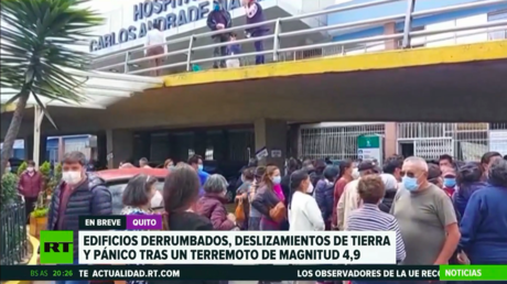 Un terremoto de 4,9 en Ecuador causa daños a edificios, deslizamientos de tierra y pánico entre los ciudadanos