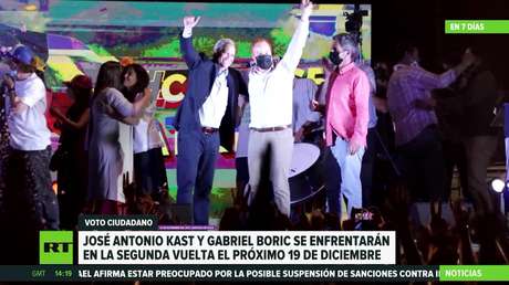 José Antonio Kast y Gabriel Boric se enfrentarán en la segunda vuelta de las elecciones en Chile el próximo 19 de diciembre
