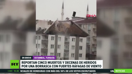 Reportan 5 muertos y decenas de heridos en Estambul por una borrasca con fuertes ráfagas de viento