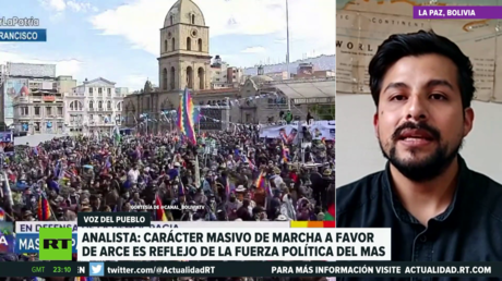 Carácter masivo de la marcha a favor de Luis Arce es reflejo de la fuerza política del MAS, afirma analista