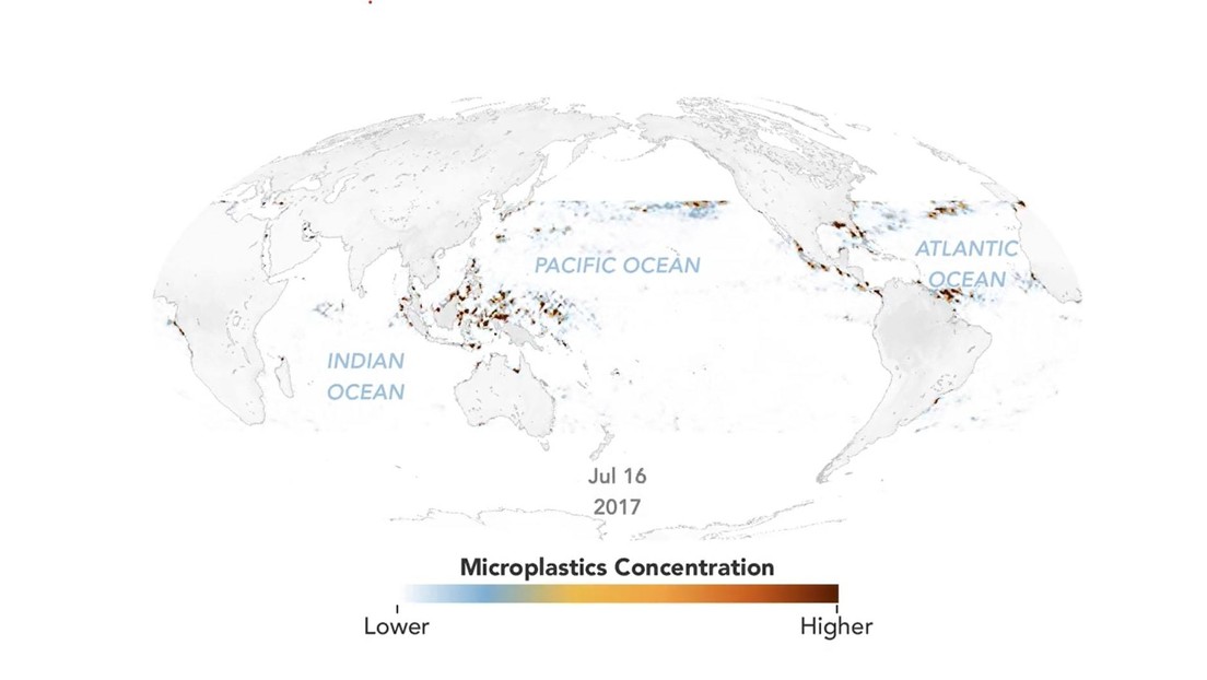 Un mapa animado muestra el flujo del plástico oceánico (VIDEO)