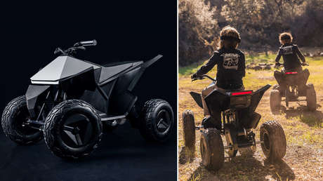 VIDEO: Tesla lanza una versión para niños de su Cyberquad eléctrico con una autonomía de 24 km y velocidades de hasta 16 km/h