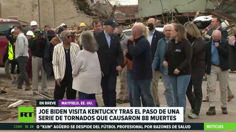 Joe Biden visita el estado de Kentucky tras el paso de una serie de tornados que causaron 88 muertes