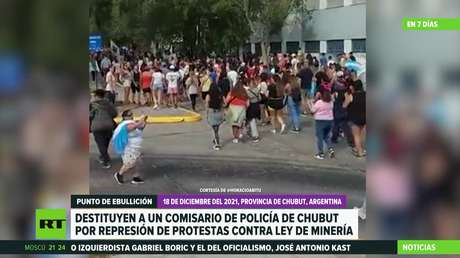 Argentina: Destituyen a un comisario de Chubut por reprimir protestas contra la ley de minería