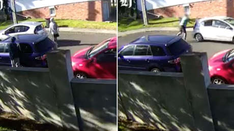 "Parecía un entrenamiento": Sorprenden a dos menores de edad intentando robar un auto a plena luz del día y acompañados de un adulto (VIDEO)