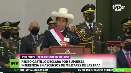 Perú: Castillo declara por presunta injerencia en ascensos de oficiales de las Fuerzas Armadas