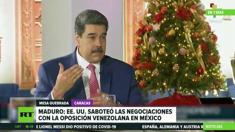 Maduro acusa a EE.UU. de sabotear las negociaciones con la oposición venezolana en México