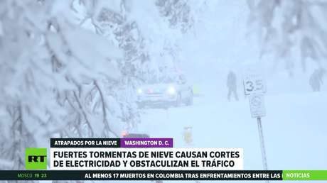 Fuertes tormentas de nieve causan cortes de electricidad en la costa este de EE.UU.