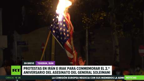 Protestas en Irán e Irak por el 2.º aniversario del asesinato de Soleimani