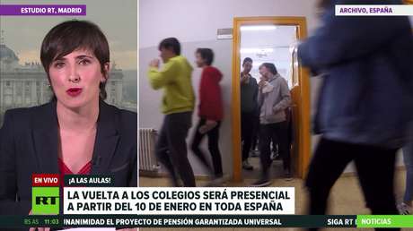 Las clases serán presenciales a partir del 10 de enero en los colegios de toda España