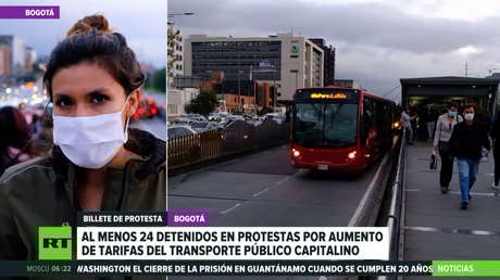 Al menos 24 detenidos en protestas por aumento de tarifas del transporte público en Bogotá