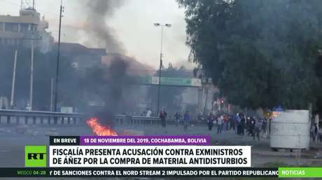 Fiscalía de Bolivia presenta acusación formal contra exministros de Áñez por la compra de material antidisturbios