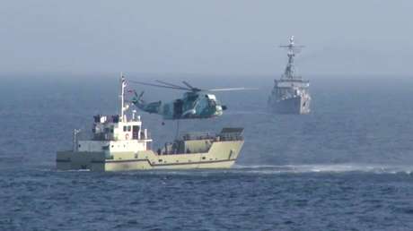 Buques de Rusia, China e Irán ensayan maniobras militares y contra la piratería en los ejercicios conjuntos CHIRU-2022 en el golfo de Omán (VIDEO)