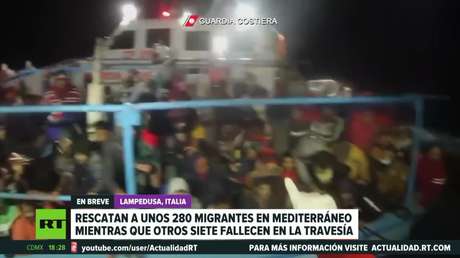 Rescatan a 280 migrantes y siete mueren en el Mediterráneo