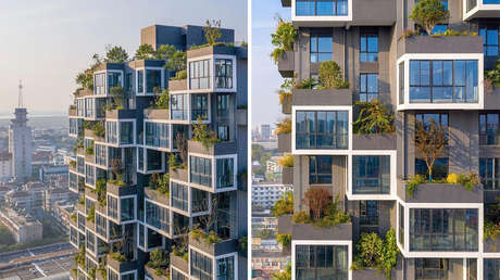 Construyen el primer complejo residencial en China con un "bosque vertical"