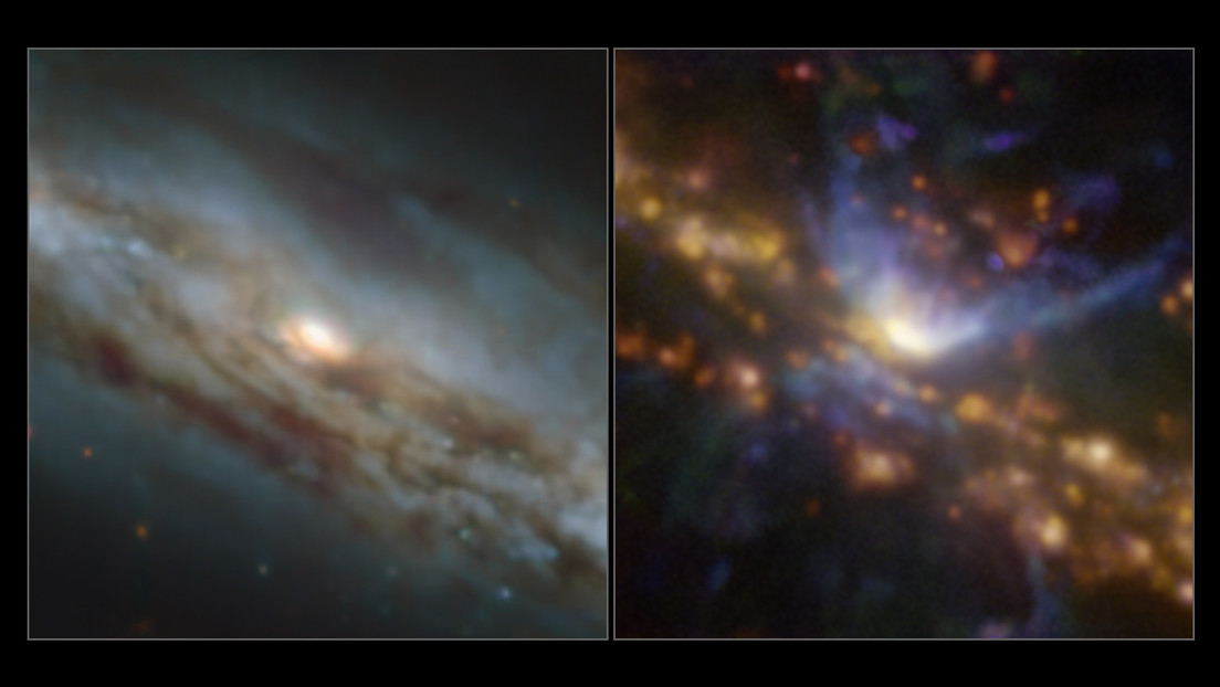 FOTO: Captan un agujero negro supermasivo mientras lanza ráfagas de gas