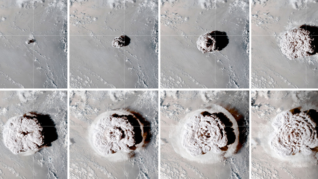 La erupción del volcán de Tonga generó la columna de ceniza más alta jamás capturada por satélite (VIDEO)