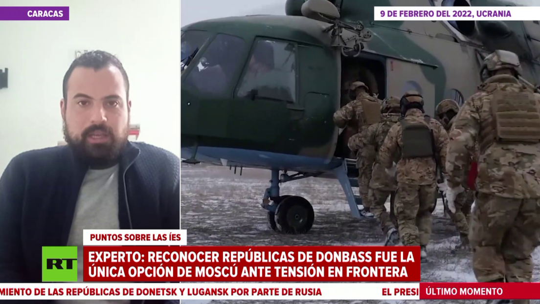 Politólogo dice que reconocer Donetsk y Lugansk fue la única opción de Rusia ante tensión en su frontera