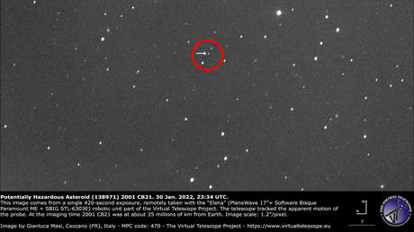 FOTO: Captan un asteroide "potencialmente peligroso" que se acercará a la Tierra el mes que viene