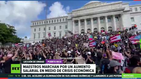 Puerto Rico: Maestros marchan por un aumento salarial en medio de la crisis económica