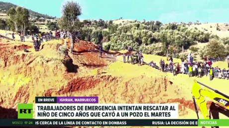 Continúa el operativo de rescate de un niño que cayó en un pozo en Marruecos
